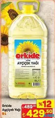 ORKİDE AYÇİÇEK YAĞI 5 L fiyat ve kampanya bilgisi